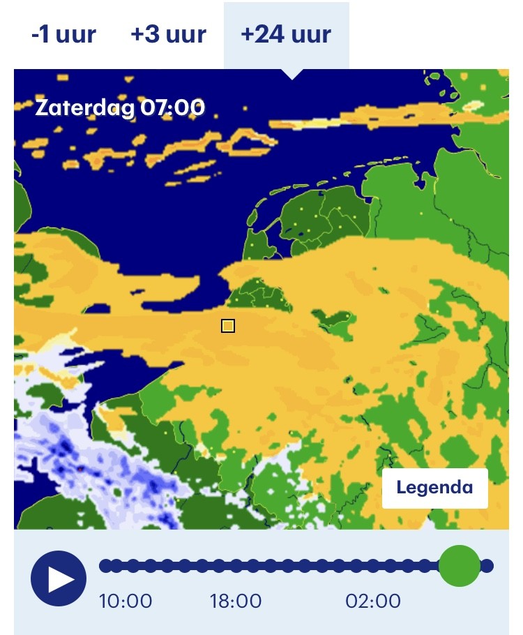 Weerwoord buienradar +24 sneeuwval!